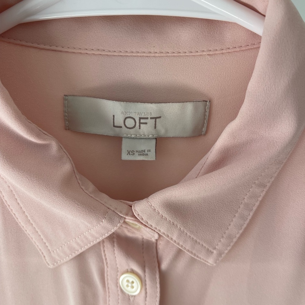LOFT Blush Pink Collared Shirt